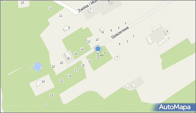 Joachimów-Mogiły, Spacerowa, 11, mapa Joachimów-Mogiły