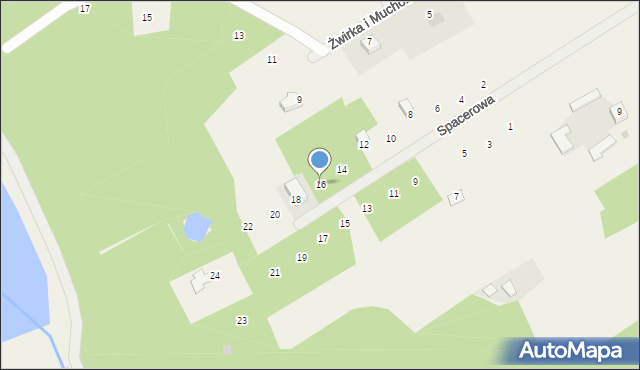 Joachimów-Mogiły, Spacerowa, 16, mapa Joachimów-Mogiły