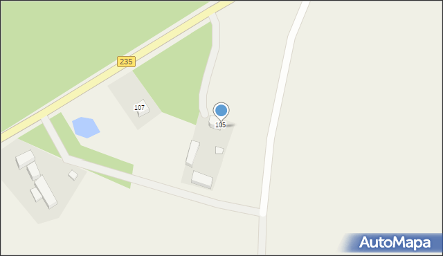 Kalisz, Spacerowa, 105, mapa Kalisza