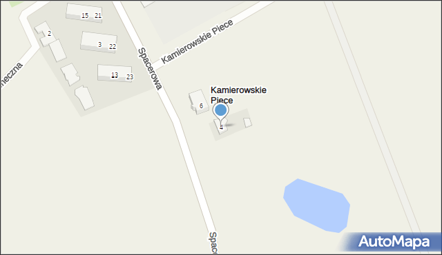 Kamierowskie Piece, Spacerowa, 4, mapa Kamierowskie Piece