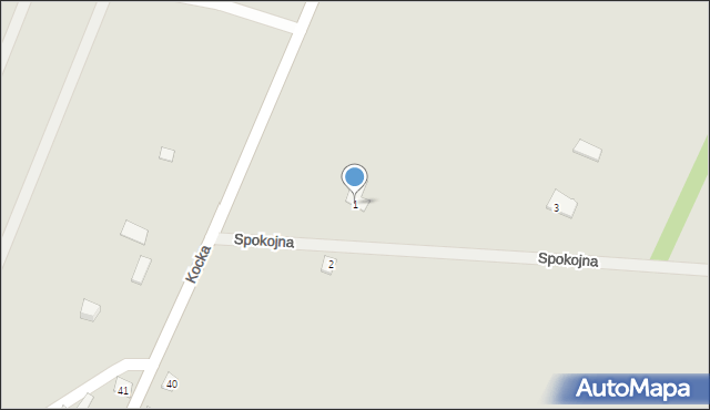 Kamionka, Spokojna, 1, mapa Kamionka