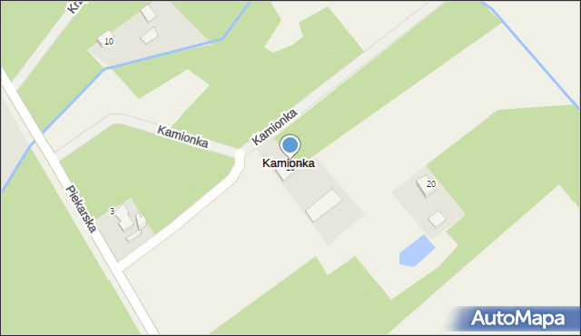 Kamionka, Spacerowa, 18, mapa Kamionka