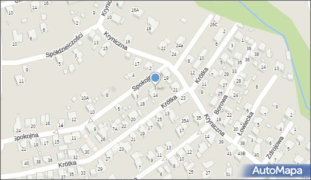 Katowice, Spokojna, 1, mapa Katowic