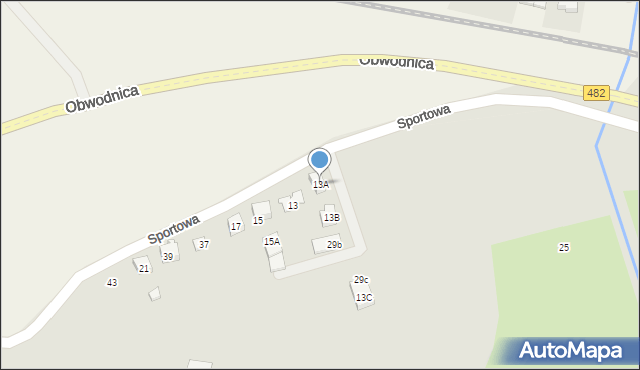 Kępno, Sportowa, 13A, mapa Kępno