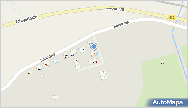 Kępno, Sportowa, 13B, mapa Kępno