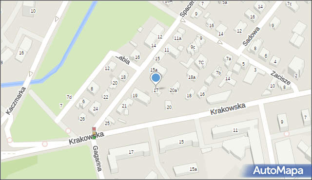 Kielce, Spacerowa, 17, mapa Kielc