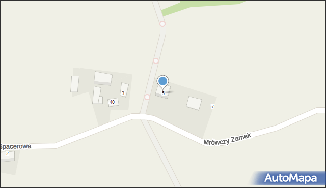 Kielno, Spacerowa, 5, mapa Kielno