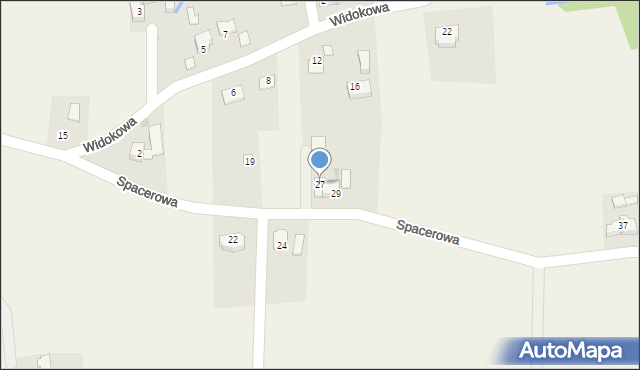 Kisielów, Spacerowa, 27, mapa Kisielów