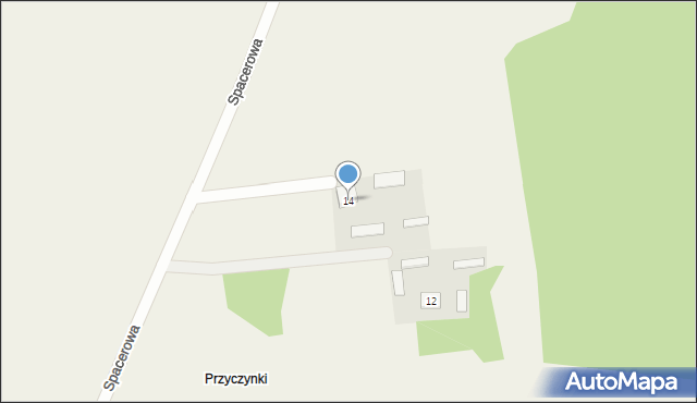 Klesztów, Spacerowa, 14, mapa Klesztów