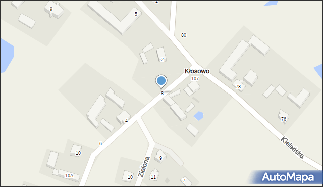 Kłosowo, Spacerowa, 8, mapa Kłosowo