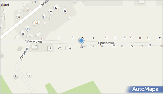 Kobierno, Spacerowa, 14, mapa Kobierno