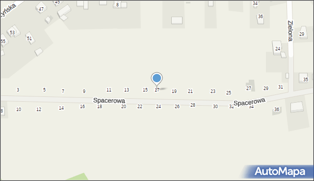 Kobierno, Spacerowa, 17, mapa Kobierno