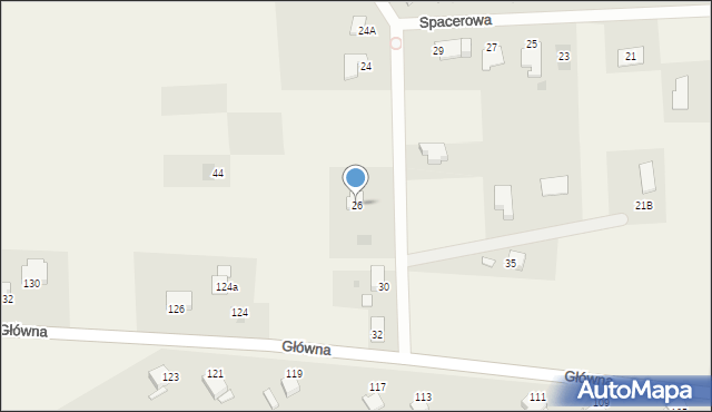 Kobyla, Spacerowa, 26, mapa Kobyla