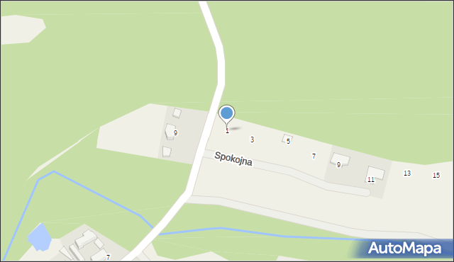 Kobyla Góra, Spokojna, 1, mapa Kobyla Góra