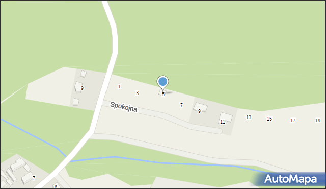 Kobyla Góra, Spokojna, 5, mapa Kobyla Góra