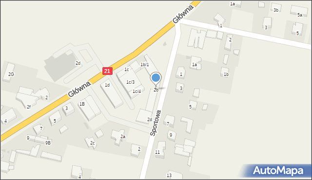 Kobylnica, Sportowa, 2b, mapa Kobylnica