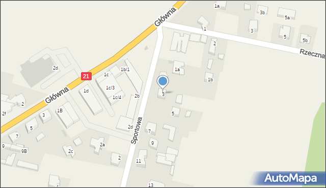 Kobylnica, Sportowa, 3, mapa Kobylnica