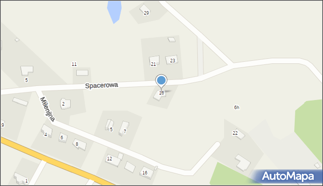 Kolonia Rybacka, Spacerowa, 16, mapa Kolonia Rybacka