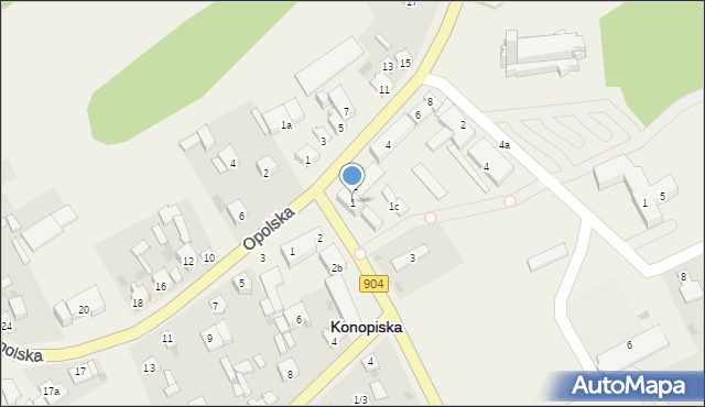 Konopiska, Sportowa, 1, mapa Konopiska