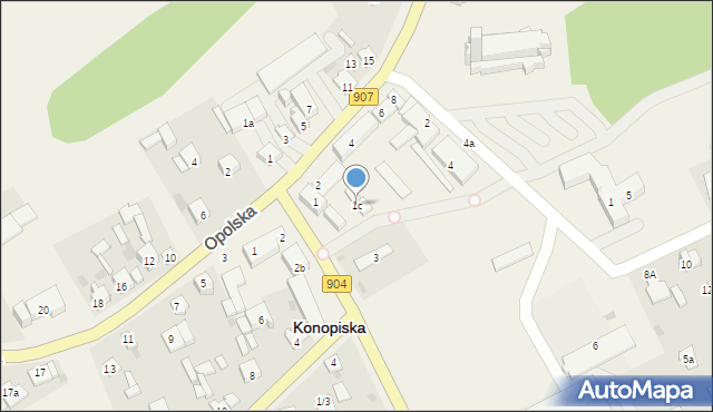 Konopiska, Sportowa, 1c, mapa Konopiska