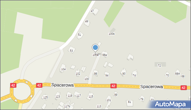 Końskie, Spacerowa, 100a, mapa Końskie