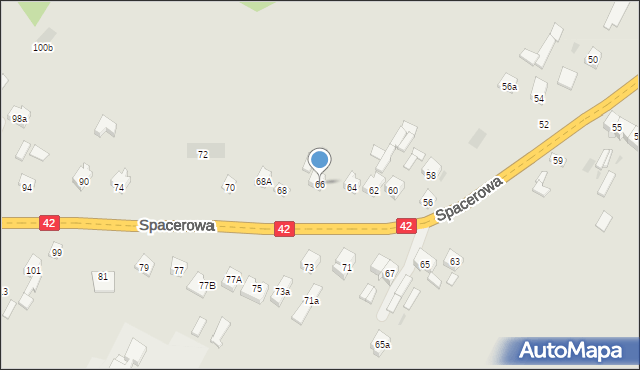 Końskie, Spacerowa, 66, mapa Końskie