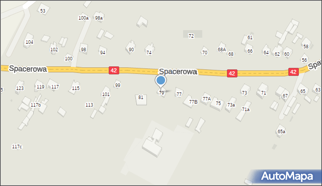 Końskie, Spacerowa, 79, mapa Końskie