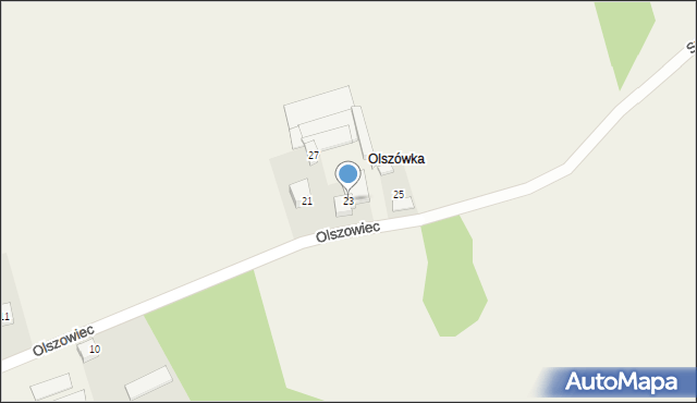 Kopiec, Spacerowa, 23, mapa Kopiec