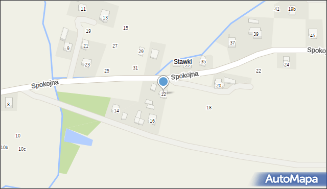 Korczyna, Spokojna, 12, mapa Korczyna