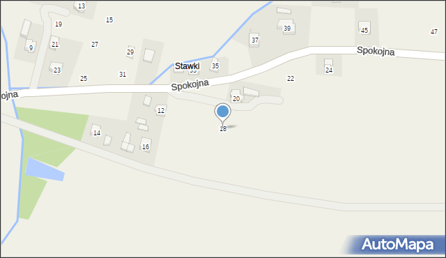 Korczyna, Spokojna, 18, mapa Korczyna