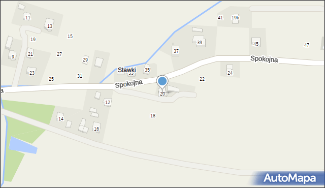 Korczyna, Spokojna, 20, mapa Korczyna