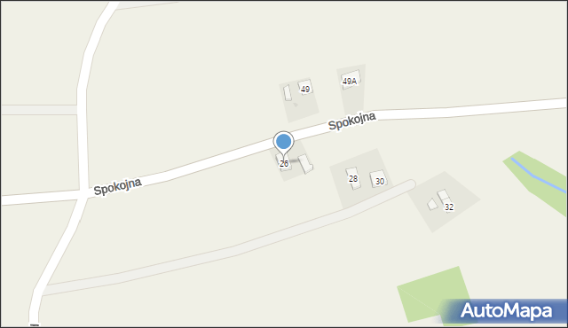 Korczyna, Spokojna, 26, mapa Korczyna