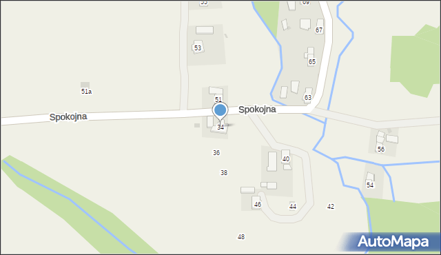 Korczyna, Spokojna, 34, mapa Korczyna