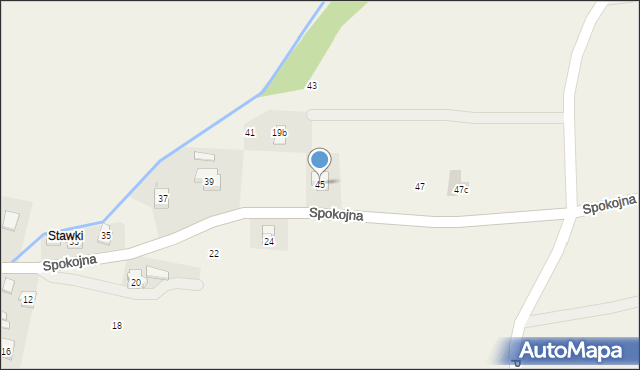 Korczyna, Spokojna, 45, mapa Korczyna