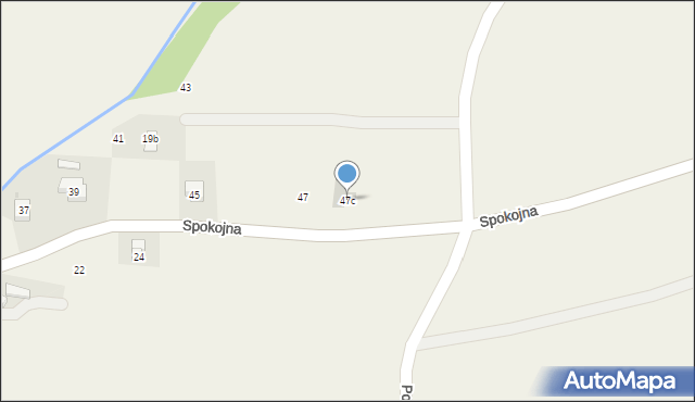 Korczyna, Spokojna, 47c, mapa Korczyna