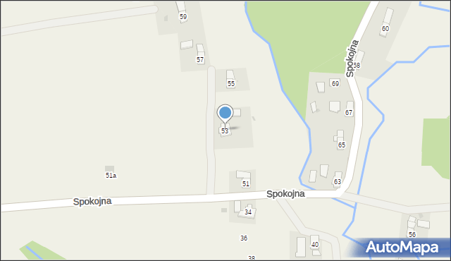 Korczyna, Spokojna, 53, mapa Korczyna