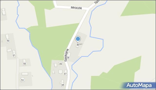 Korczyna, Spokojna, 60, mapa Korczyna