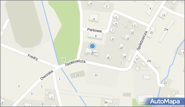 Korczyna, Spółdzielcza, 20, mapa Korczyna