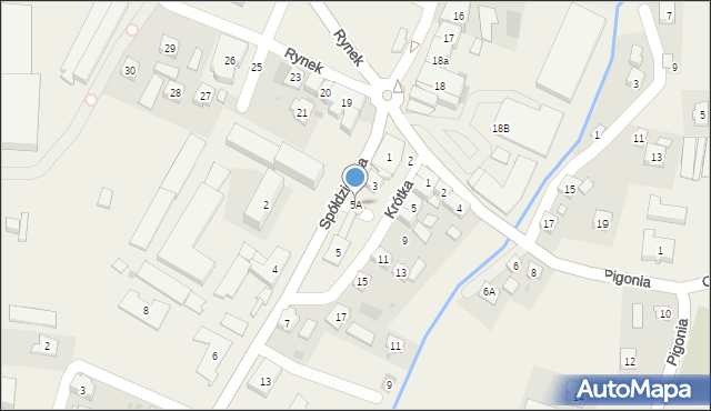 Korczyna, Spółdzielcza, 5A, mapa Korczyna