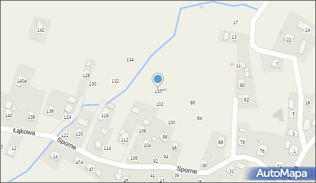 Korczyna, Sporne, 110, mapa Korczyna