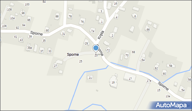 Korczyna, Sporne, 23, mapa Korczyna