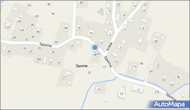 Korczyna, Sporne, 29, mapa Korczyna