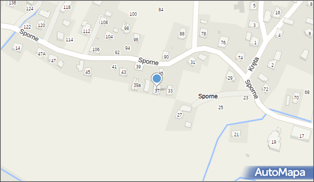 Korczyna, Sporne, 37, mapa Korczyna