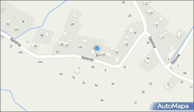 Korczyna, Sporne, 38, mapa Korczyna