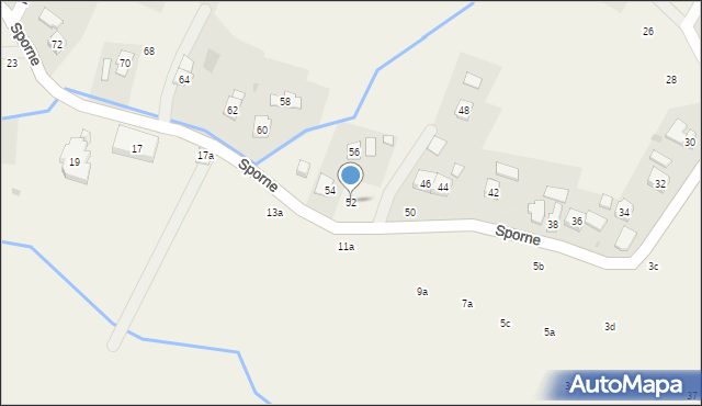 Korczyna, Sporne, 52, mapa Korczyna