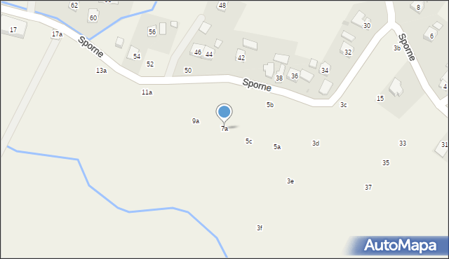 Korczyna, Sporne, 7a, mapa Korczyna