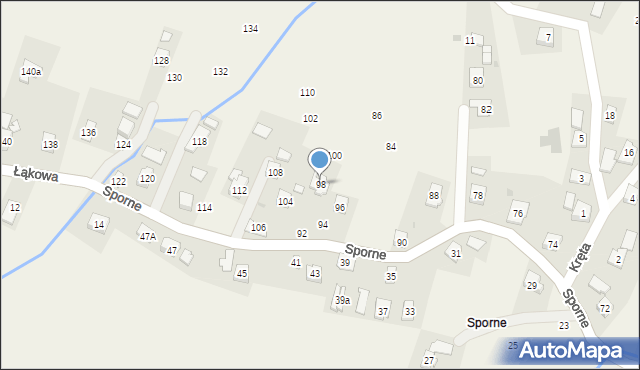 Korczyna, Sporne, 98, mapa Korczyna