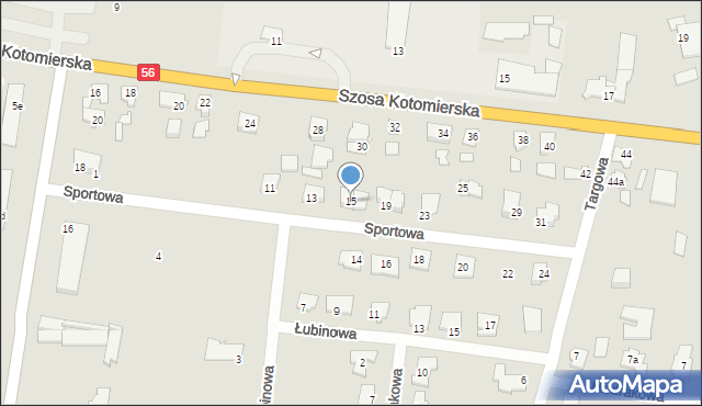 Koronowo, Sportowa, 15, mapa Koronowo