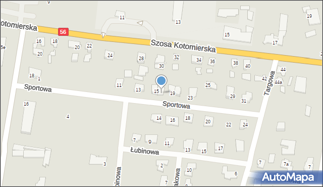Koronowo, Sportowa, 17, mapa Koronowo