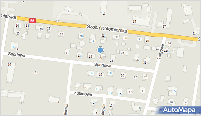 Koronowo, Sportowa, 19, mapa Koronowo